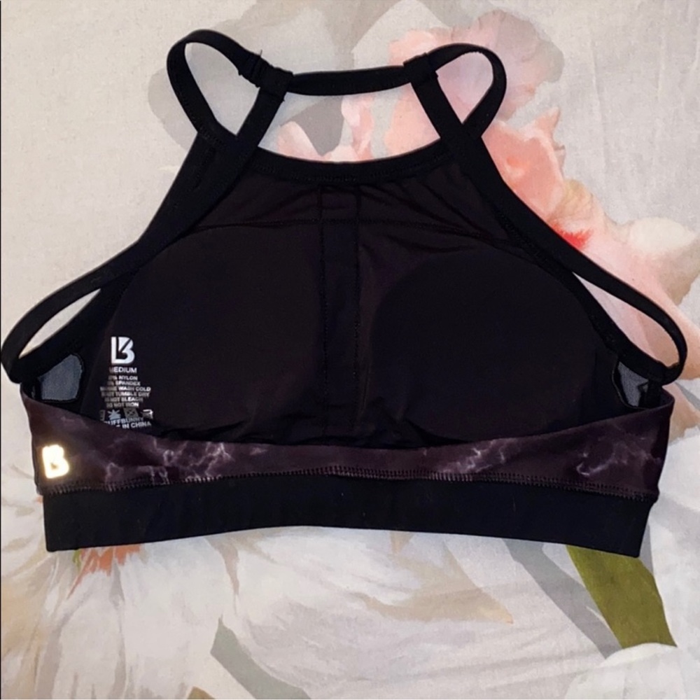 BuffBunny Marble Black Sports Bra - Picture 2 of 2